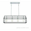 Indoor Chandelier Pendant 4*60W Light linear Brushed Nickel Black Chandeliers Manufactory